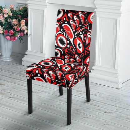 Totem Pole Texture Design Dining Chair Slipcover-JTAMIGO.COM