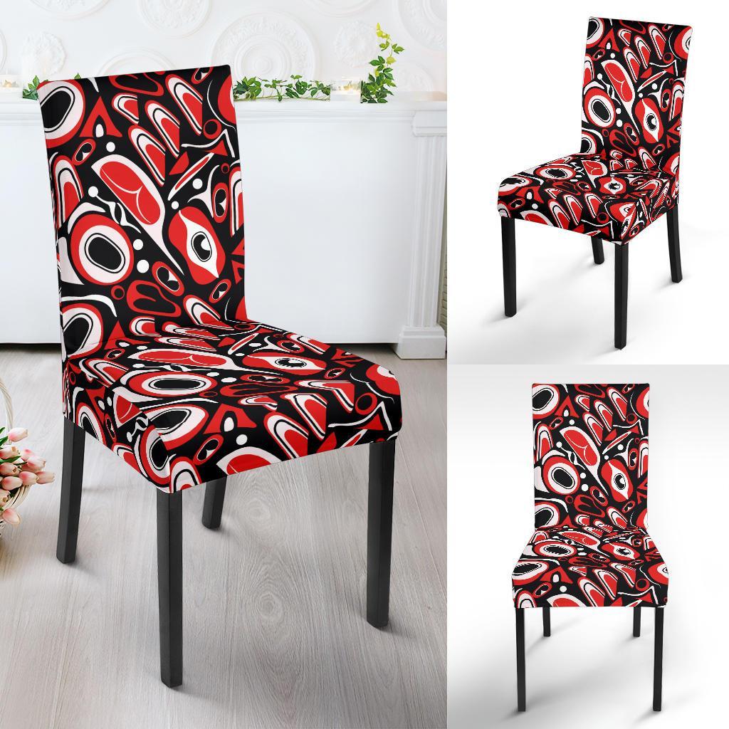 Totem Pole Texture Design Dining Chair Slipcover-JTAMIGO.COM
