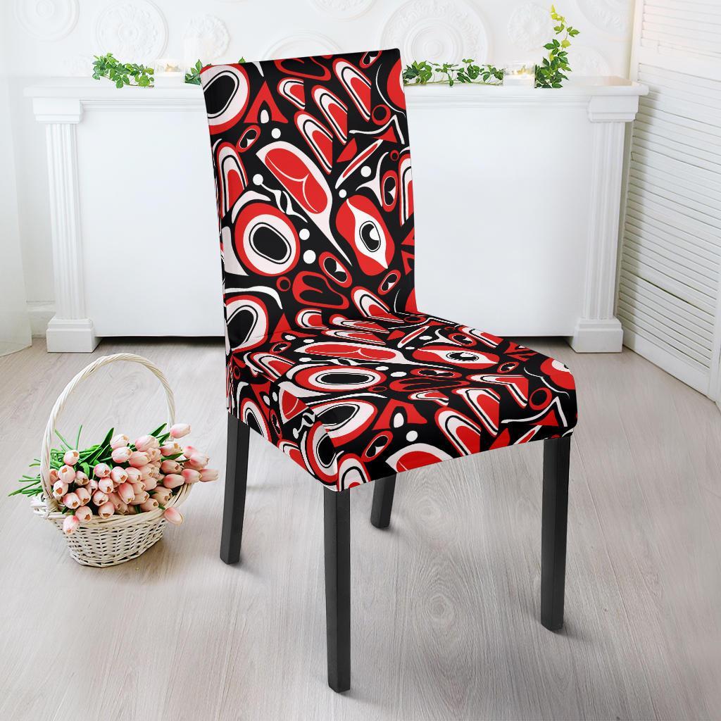 Totem Pole Texture Design Dining Chair Slipcover-JTAMIGO.COM