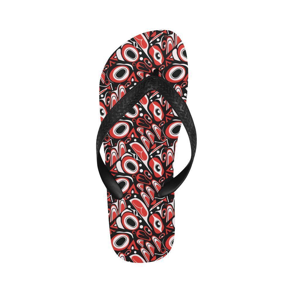 Totem Pole Texture Design Flip Flops-JTAMIGO.COM