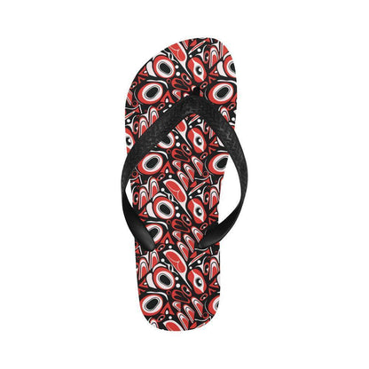 Totem Pole Texture Design Flip Flops-JTAMIGO.COM