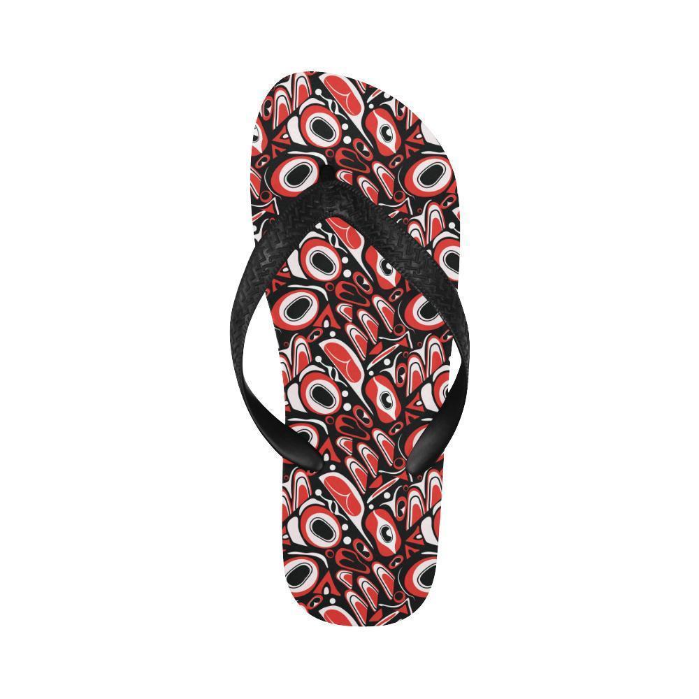 Totem Pole Texture Design Flip Flops-JTAMIGO.COM