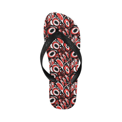 Totem Pole Texture Design Flip Flops-JTAMIGO.COM