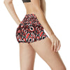 Totem Pole Texture Design High Waisted Spandex Shorts-JTAMIGO.COM