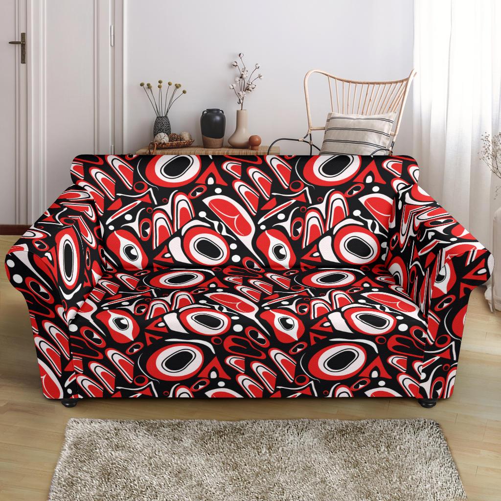 Totem Pole Texture Design Loveseat Slipcover-JTAMIGO.COM