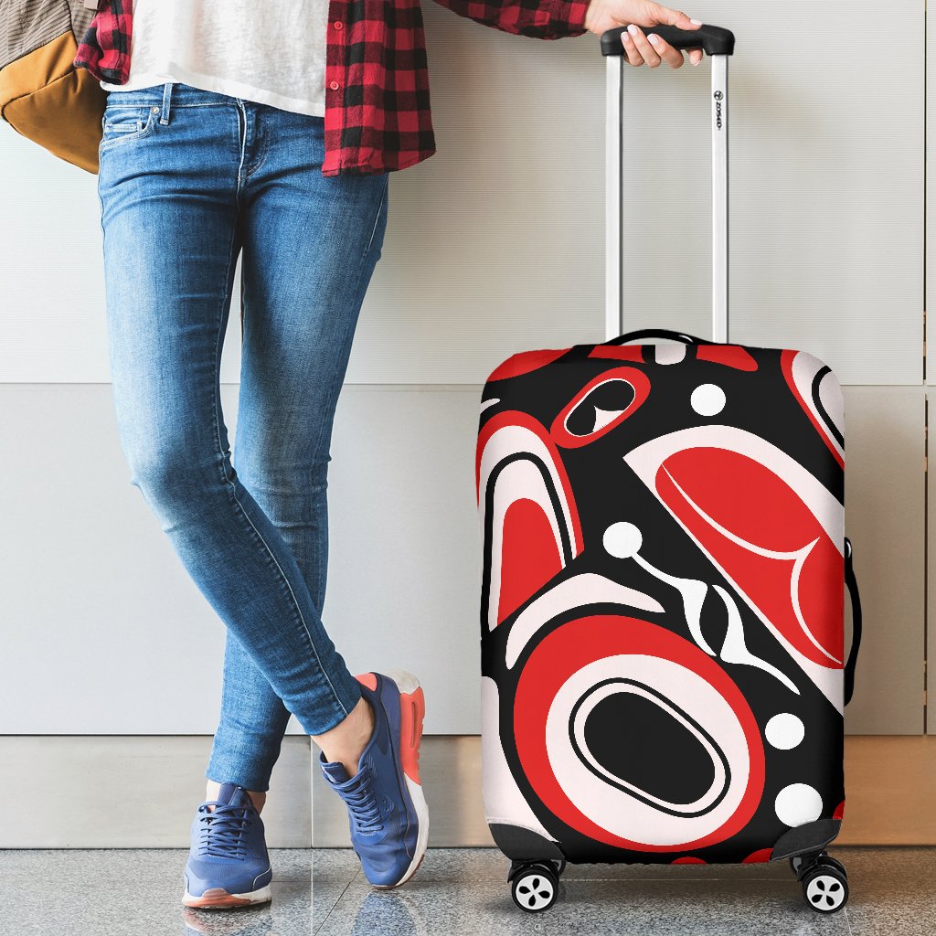 Totem Pole Texture Design Luggage Cover Protector