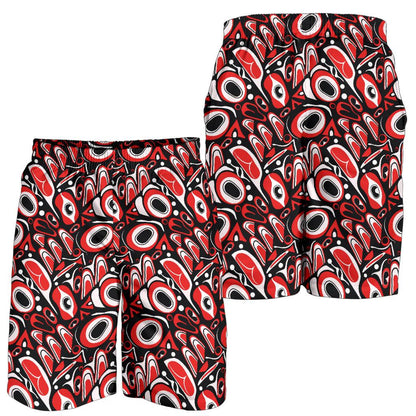Totem Pole Texture Design Mens Shorts-JTAMIGO.COM