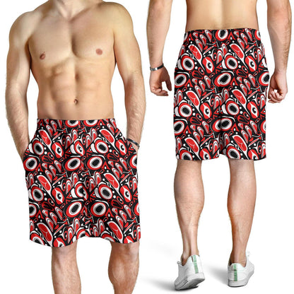 Totem Pole Texture Design Mens Shorts-JTAMIGO.COM