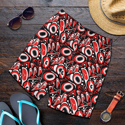 Totem Pole Texture Design Mens Shorts-JTAMIGO.COM