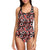 Totem Pole Texture Design One Piece Swimsuit-JTAMIGO.COM