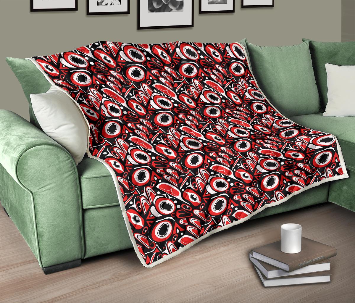 Totem Pole Texture Design Premium Quilt-JTAMIGO.COM