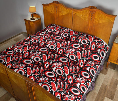 Totem Pole Texture Design Premium Quilt-JTAMIGO.COM