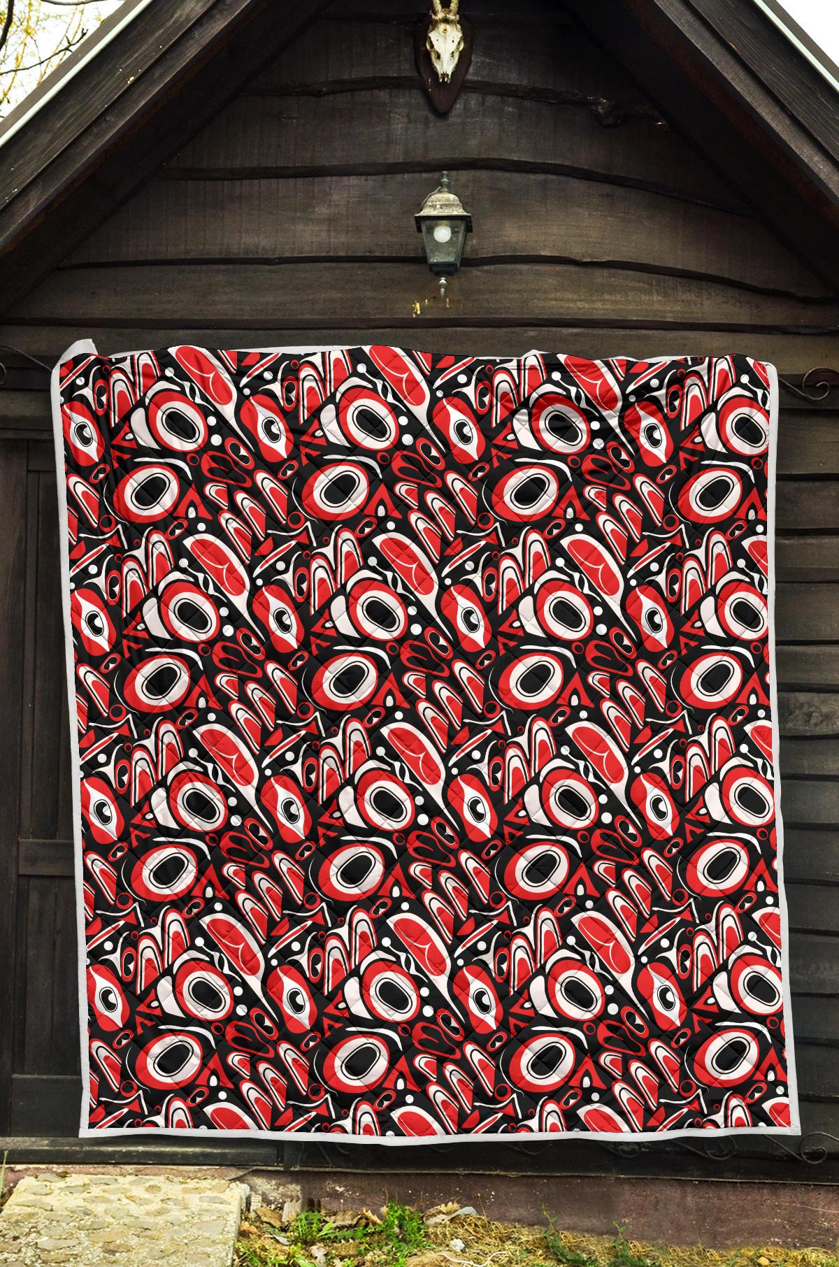 Totem Pole Texture Design Premium Quilt-JTAMIGO.COM