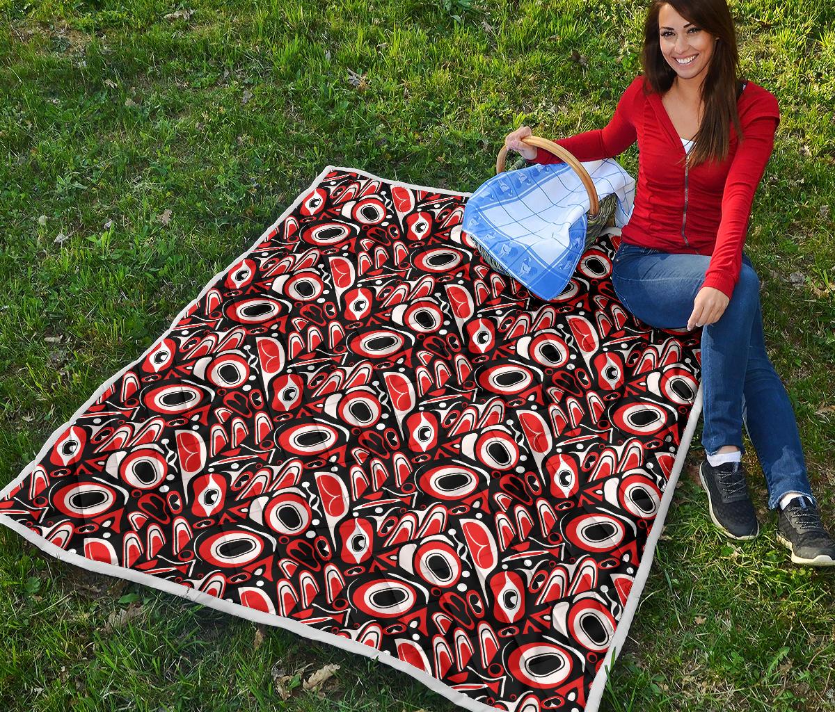 Totem Pole Texture Design Premium Quilt-JTAMIGO.COM