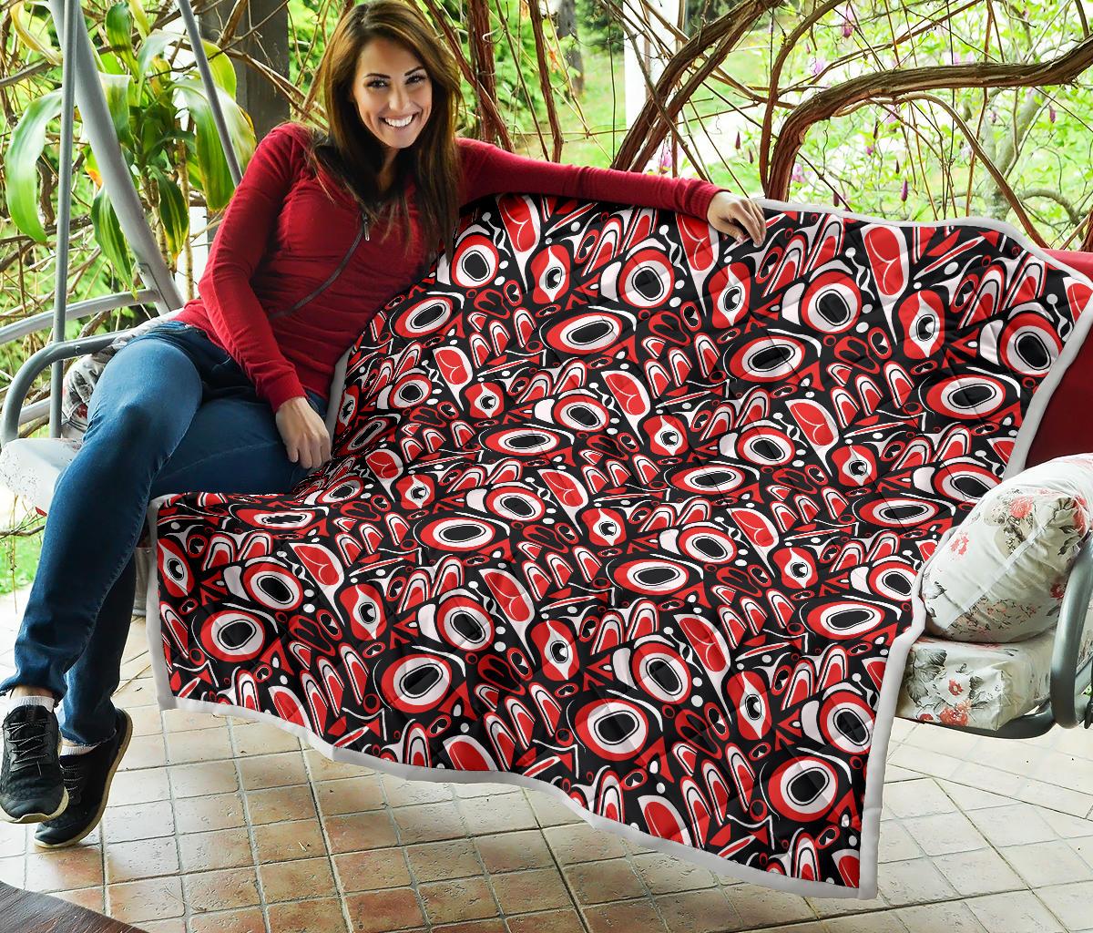 Totem Pole Texture Design Premium Quilt-JTAMIGO.COM