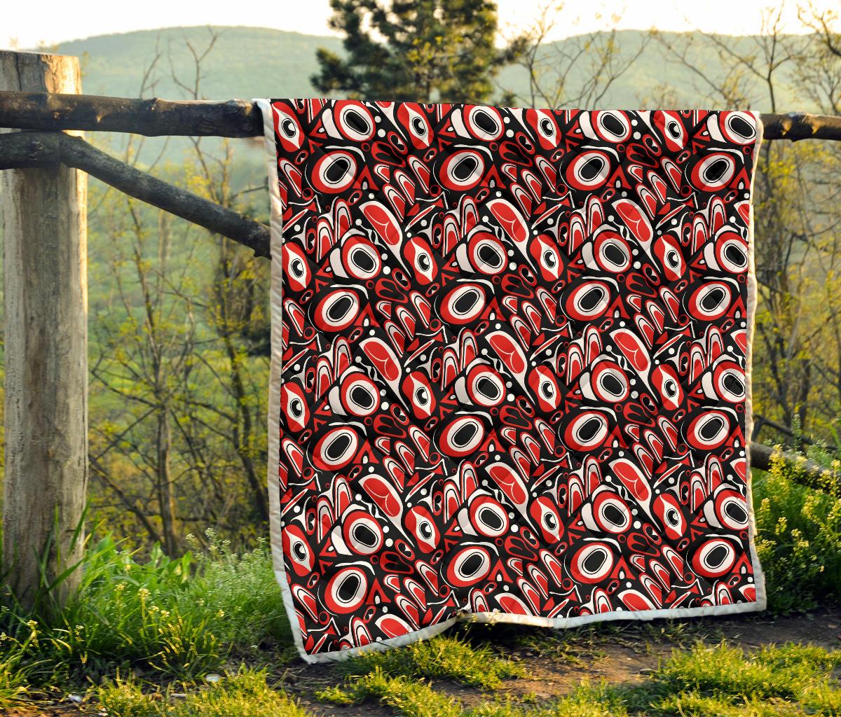Totem Pole Texture Design Premium Quilt-JTAMIGO.COM