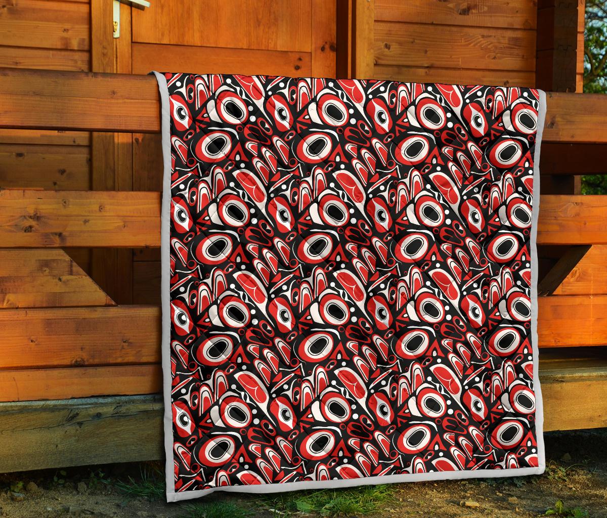 Totem Pole Texture Design Premium Quilt-JTAMIGO.COM