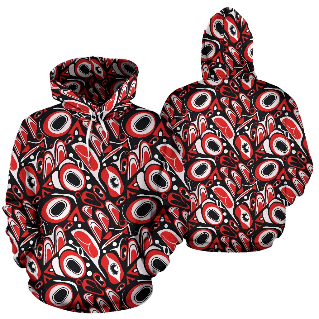 Totem Pole Texture Design Pullover Hoodie