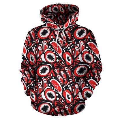 Totem Pole Texture Design Pullover Hoodie