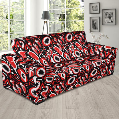 Totem Pole Texture Design Sofa Slipcover-JTAMIGO.COM