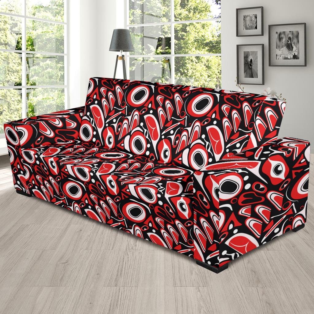 Totem Pole Texture Design Sofa Slipcover-JTAMIGO.COM