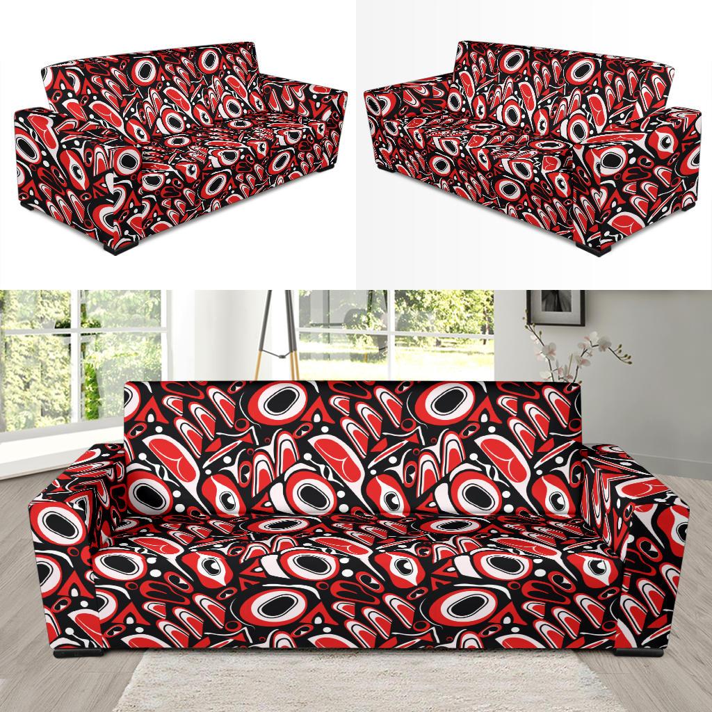 Totem Pole Texture Design Sofa Slipcover-JTAMIGO.COM