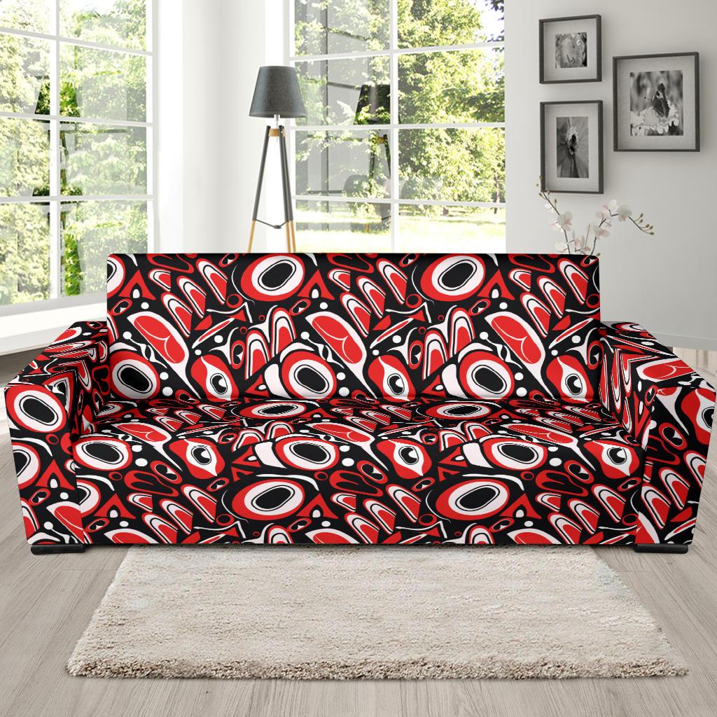 Totem Pole Texture Design Sofa Slipcover-JTAMIGO.COM