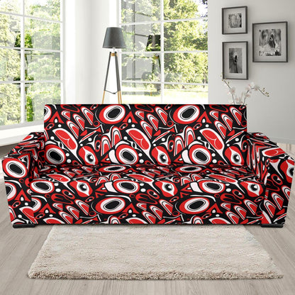 Totem Pole Texture Design Sofa Slipcover-JTAMIGO.COM