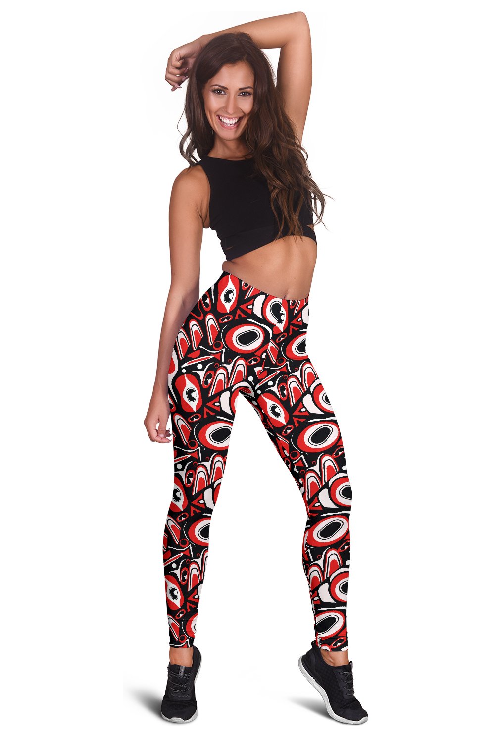 Totem Pole Texture Design Women Leggings