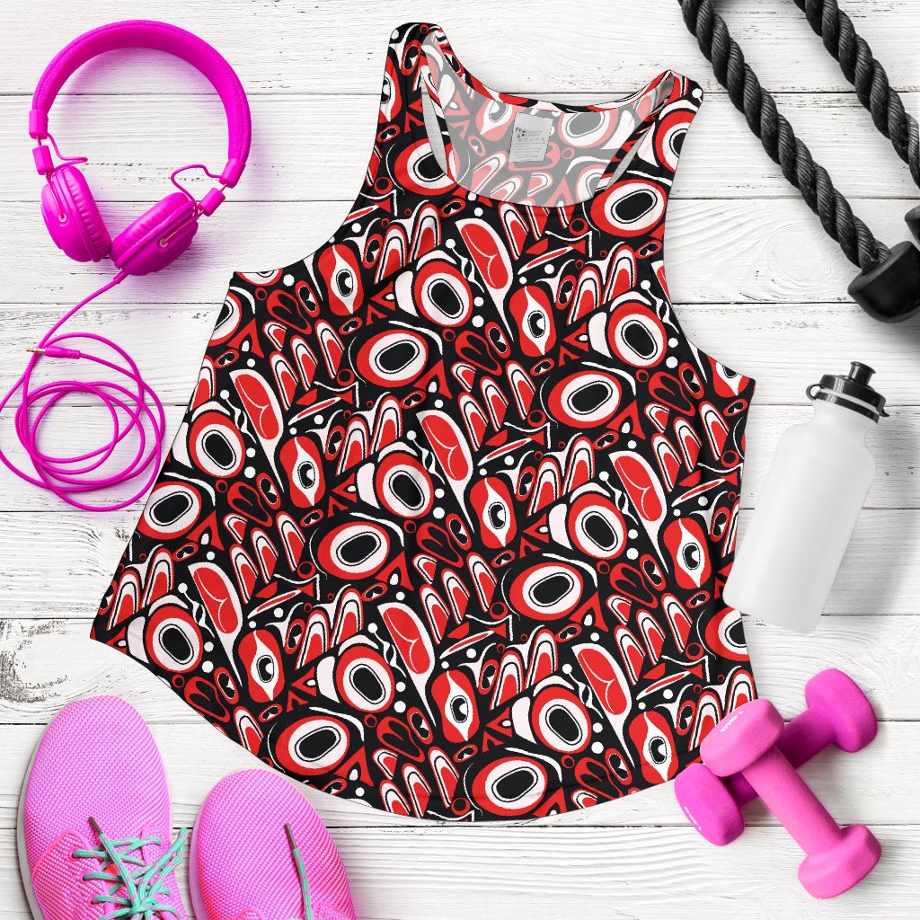 Totem Pole Texture Design Women Racerback Tank Top