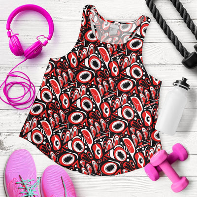 Totem Pole Texture Design Women Racerback Tank Top