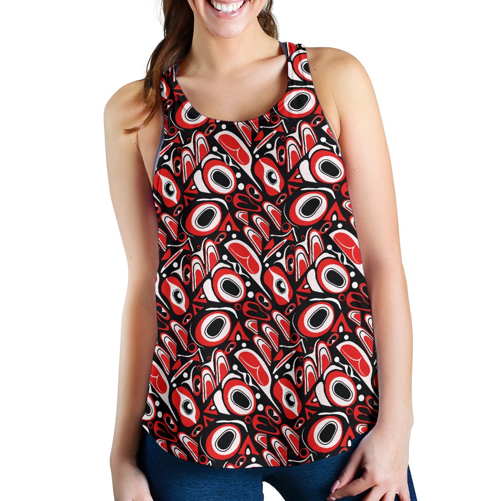 Totem Pole Texture Design Women Racerback Tank Top