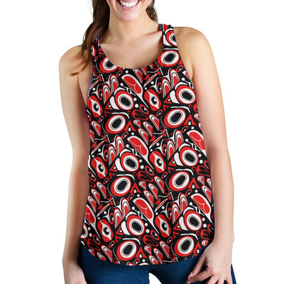Totem Pole Texture Design Women Racerback Tank Top