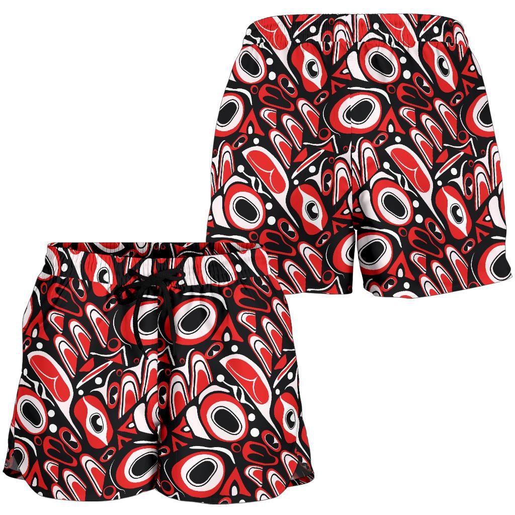 Totem Pole Texture Design Women Shorts-JTAMIGO.COM