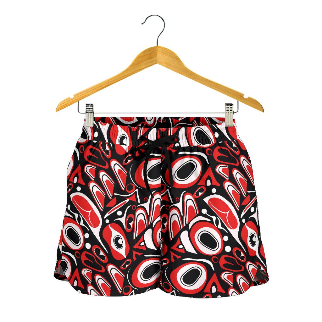 Totem Pole Texture Design Women Shorts-JTAMIGO.COM