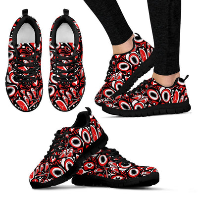 Totem Pole Texture Design Women Sneakers Shoes