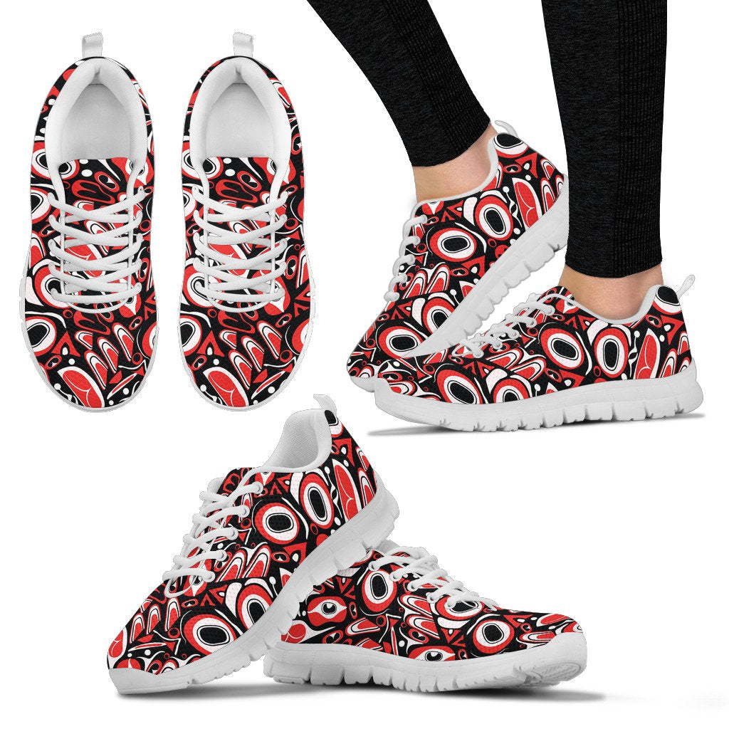 Totem Pole Texture Design Women Sneakers Shoes