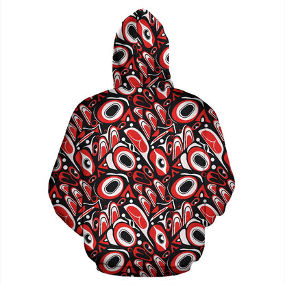 Totem Pole Texture Design Zip Up Hoodie