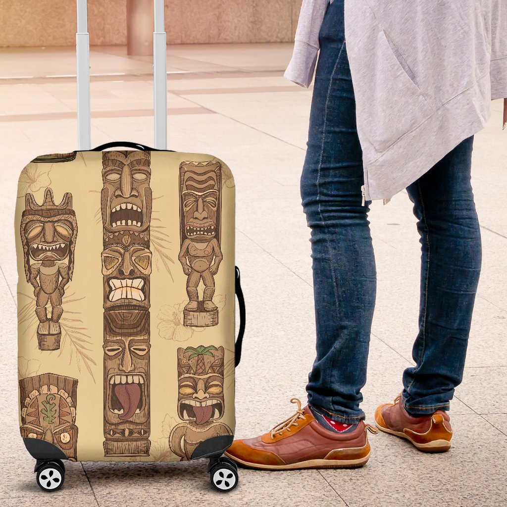 Totem Tiki Style Themed Design Luggage Cover Protector