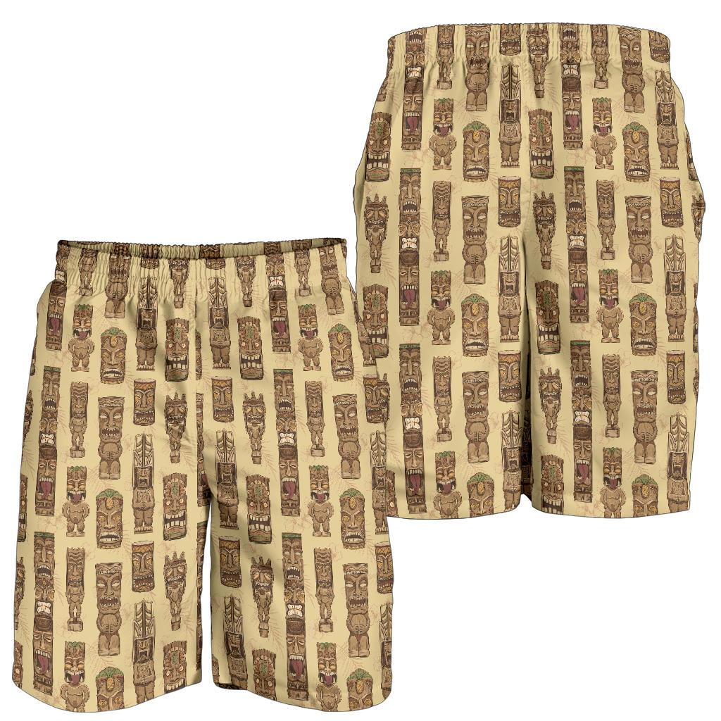 Totem Tiki Style Themed Design Mens Shorts-JTAMIGO.COM