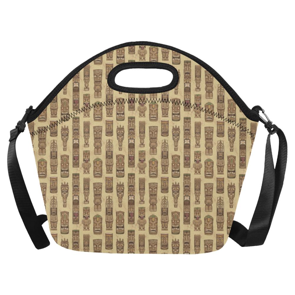 Totem Tiki Style Themed Design Neoprene Lunch Bag (Model 1669)(Large)-JTAMIGO.COM