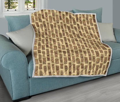 Totem Tiki Style Themed Design Premium Quilt-JTAMIGO.COM