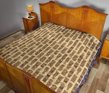 Totem Tiki Style Themed Design Premium Quilt-JTAMIGO.COM