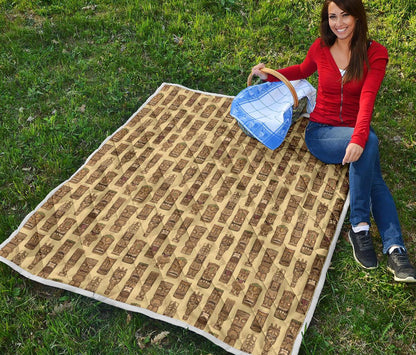 Totem Tiki Style Themed Design Premium Quilt-JTAMIGO.COM
