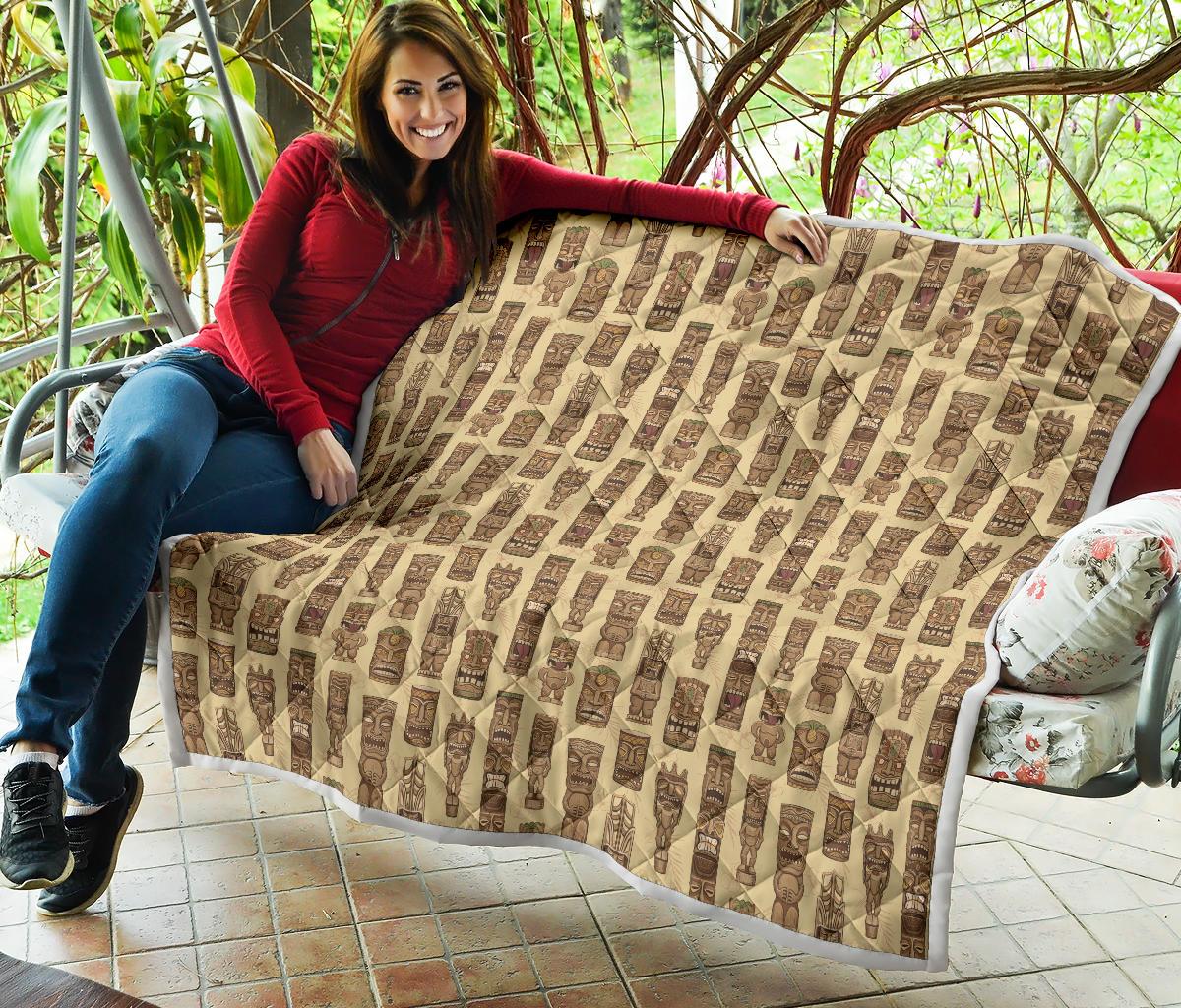 Totem Tiki Style Themed Design Premium Quilt-JTAMIGO.COM