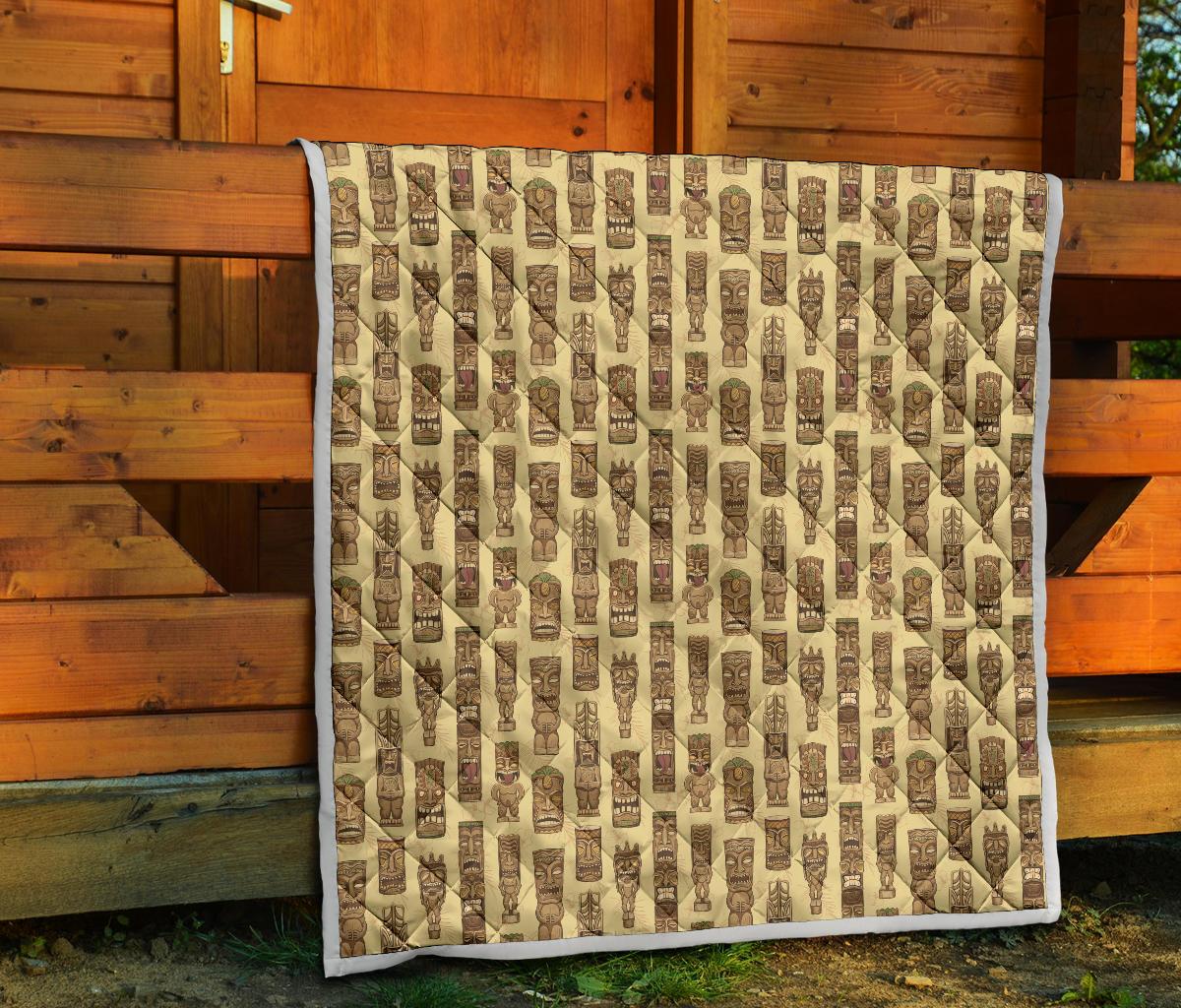 Totem Tiki Style Themed Design Premium Quilt-JTAMIGO.COM