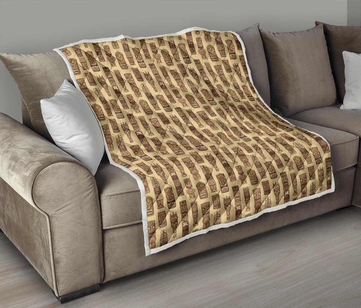 Totem Tiki Style Themed Design Premium Quilt-JTAMIGO.COM