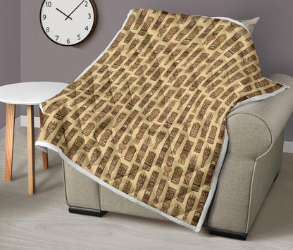 Totem Tiki Style Themed Design Premium Quilt-JTAMIGO.COM