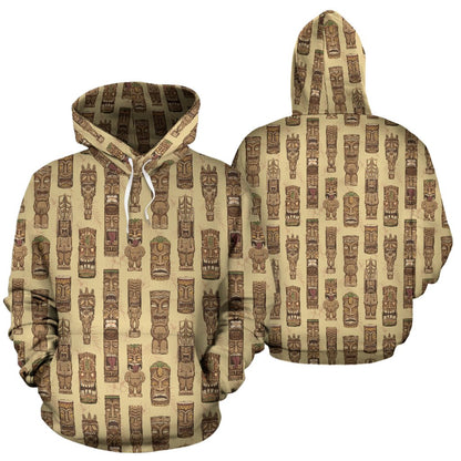 Totem Tiki Style Themed Design Pullover Hoodie