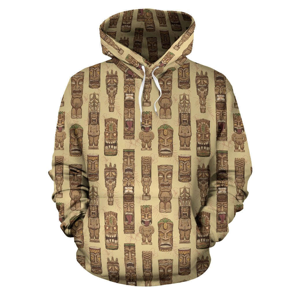 Totem Tiki Style Themed Design Pullover Hoodie